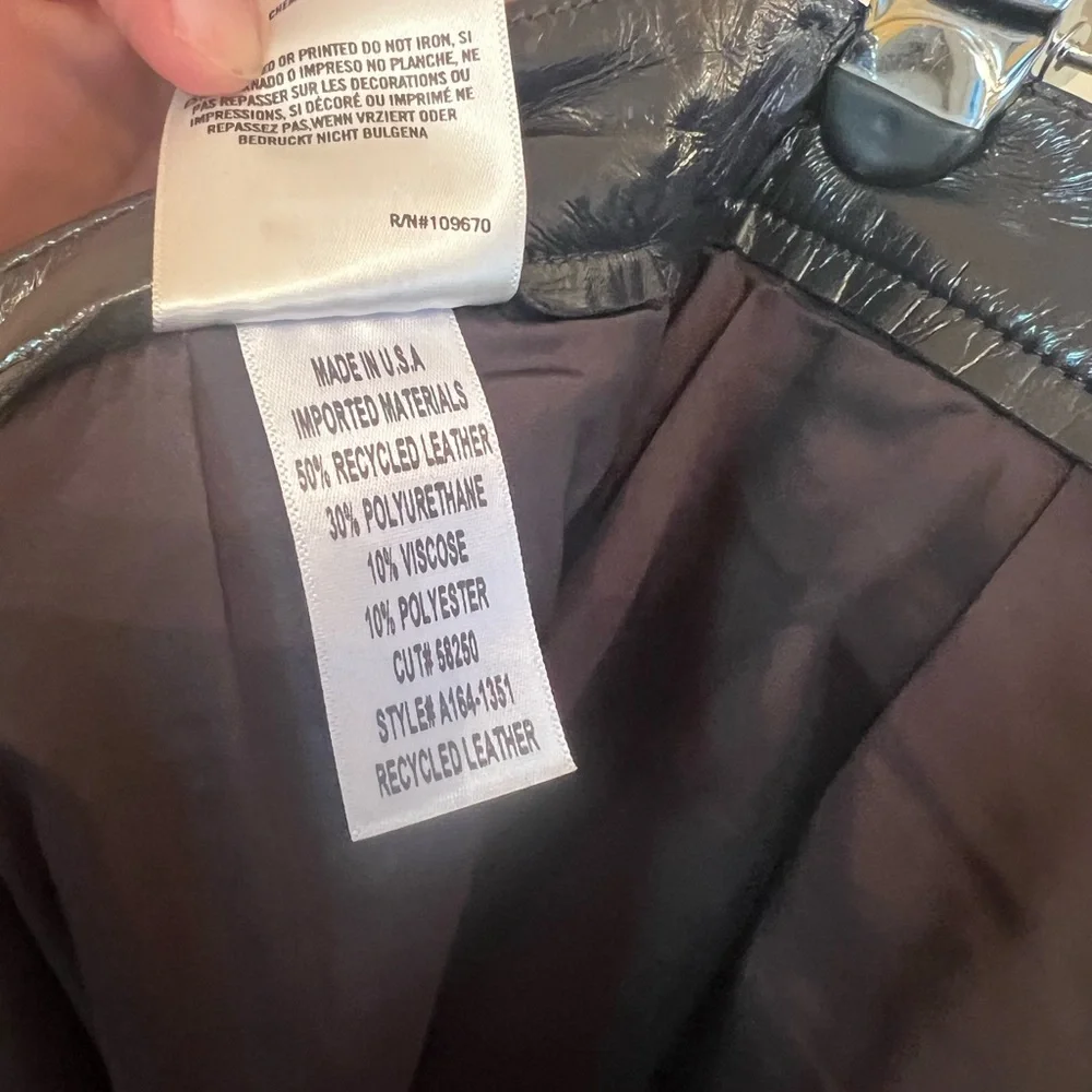 AGOLDE Recycled Leather 90s Pinch Waist High Rise Straight Pants Detox | size 28 - Picture 7 of 10